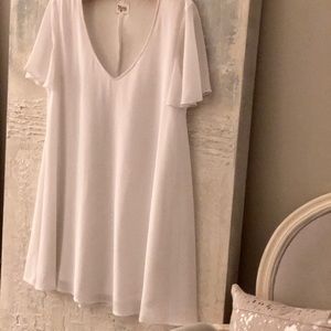 Short sleeve flowy white Show Me Your Mumu dress